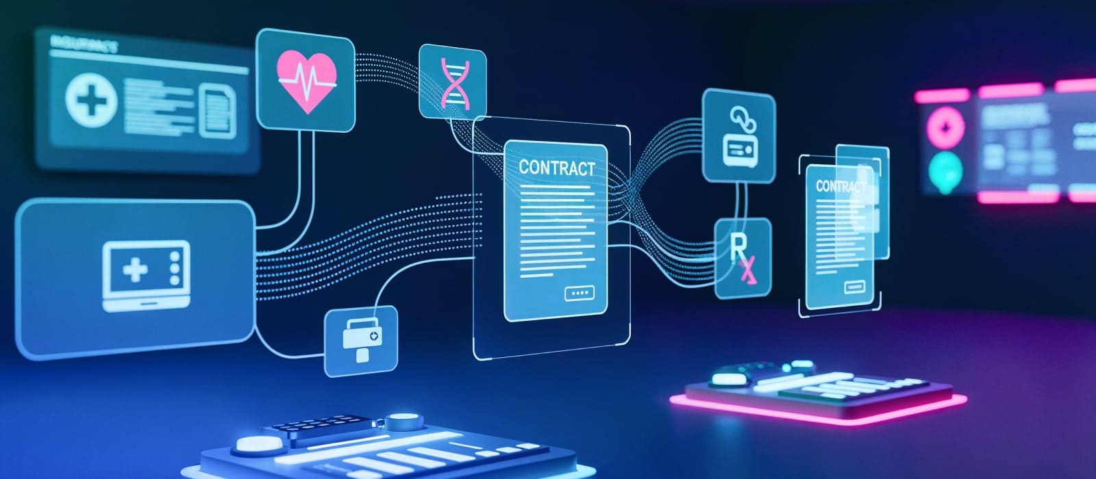 A futuristic healthcare setting showcasing advanced technology and innovation in patient care and medical practices.