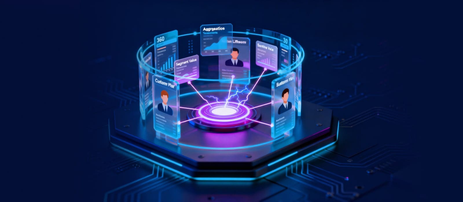 A futuristic computer displaying diverse people interacting within its digital interface.
