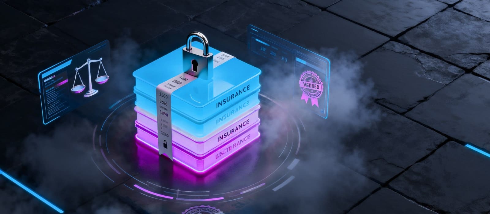 A computer with a padlock symbolizing security, accompanied by a cloud representing cloud storage or services.