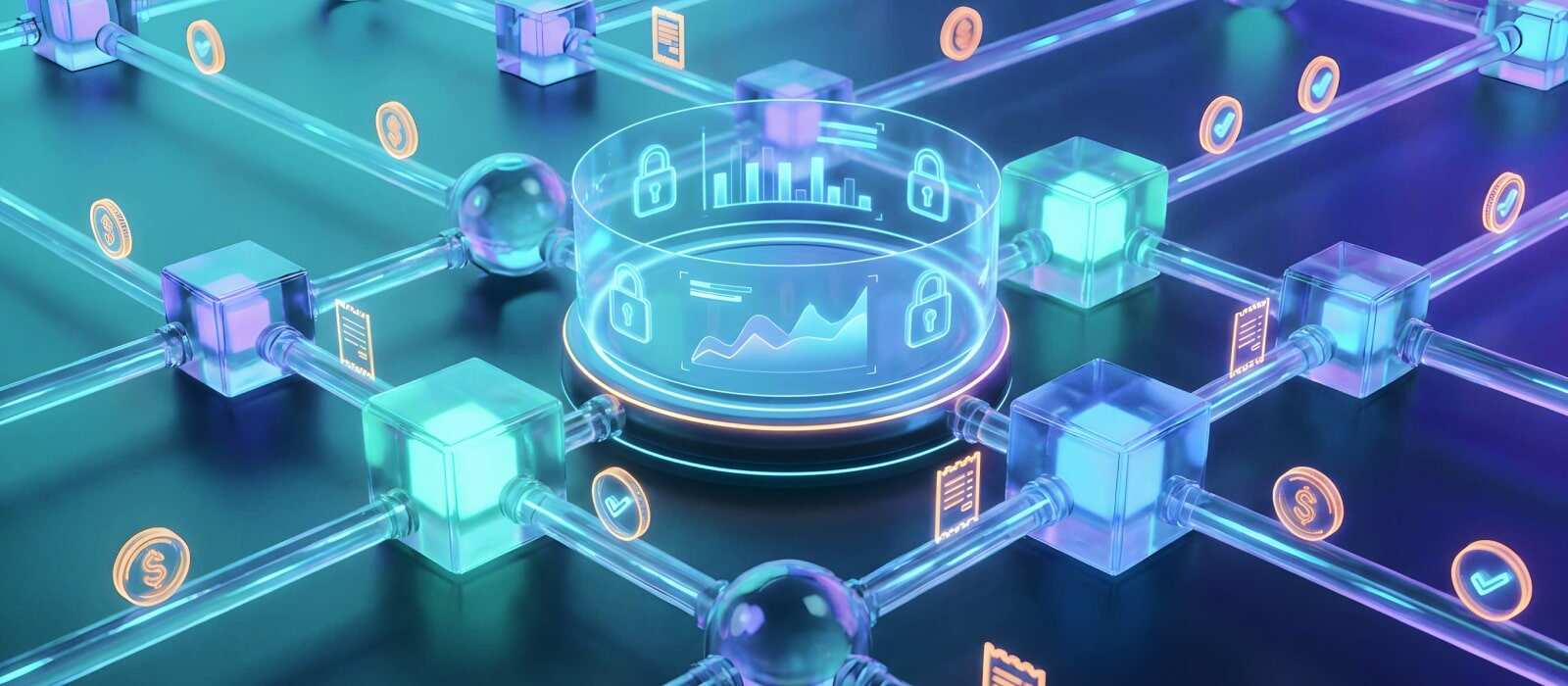 A glass container sits atop a computer screen, highlighting a unique arrangement in a tech environment.