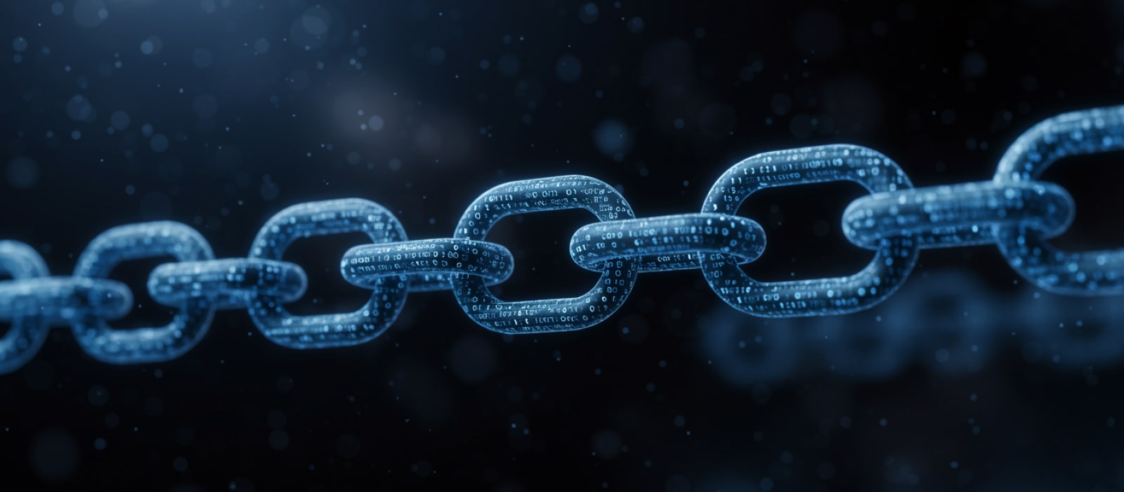 A series of interlinked chains set on a dark background, highlighting their unity and structural integrity.