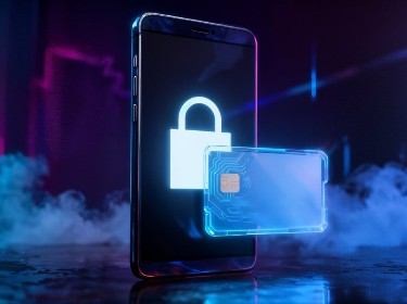 Samsung Galaxy S8 and S8+ smartphones displayed, featuring a fingerprint sensor on the back for secure unlocking.