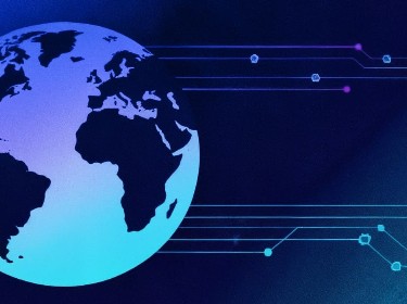 A digital globe with interconnected lines representing global connectivity through the internet.