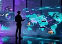 An illustration of innovative logistics solutions, highlighting automation and efficiency in supply chain management.
