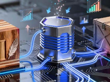Circuit board featuring various data storage components and connections, illustrating modern data management technology.